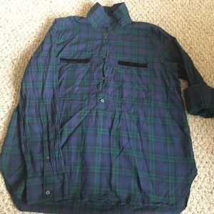 J Crew size XL 3/4 button down shirt